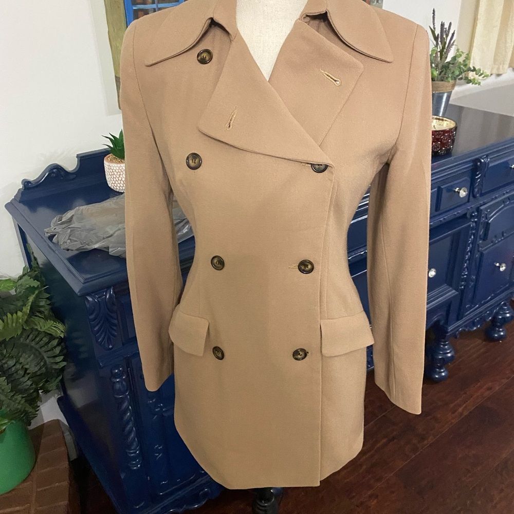 100% Wool Hugo Buscati Vintage double breasted Jacket Size 4 - Picture 3 of 8